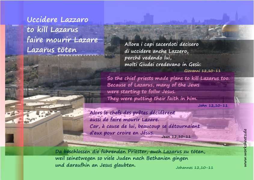 Uccidere Lazzaro-to kill Lazarus-mourir Lazare-Lazarus tten